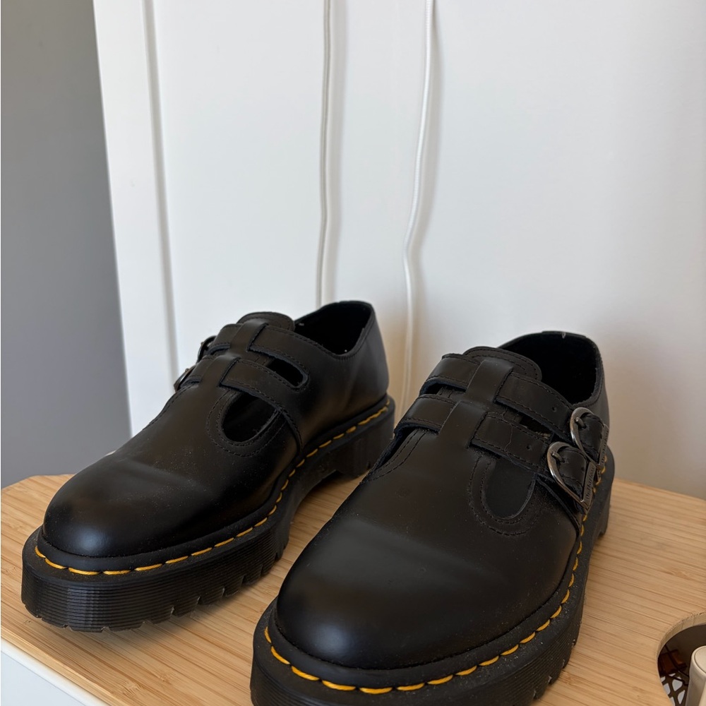 Dr. Martens Black Leather Double Strap Boots